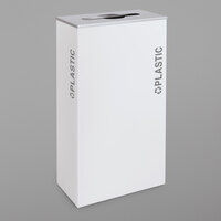 Ex-Cell Kaiser RC-KD17-PL BT-WHT Black Tie Kaleidoscope White Gloss 17 Gallon Rectangular Plastic Receptacle