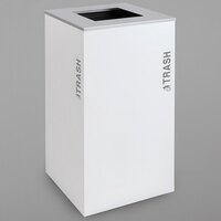 Ex-Cell Kaiser RC-KD36-T BT-WHT Black Tie Kaleidoscope White Gloss 36 Gallon Square Trash Receptacle