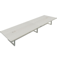 Safco MRS16WAH Mirella 16' White Ash Rectangular Conference Table