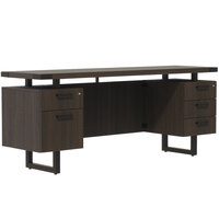 Safco MRCBF7220STO Mirella 72" x 20" Southern Tobacco Free-Standing Credenza with 4 Storage and 1 File Drawer