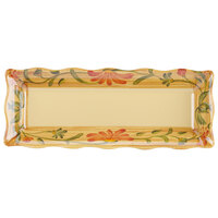 GET ML-87-VN Venetian 17" x 6 3/4" Scalloped Melamine Rectangular Display Tray - 6/Case