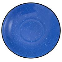 International Tableware CF-2 Campfire 6" Speckle Ocean Blue Rolled Edge Stoneware Saucer - 36/Case