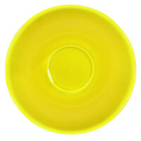 International Tableware CA-36-Y Cancun 5 1/8" Yellow Stoneware A.D. Saucer - 36/Case