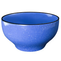 International Tableware CF-44 Campfire 44 oz. Speckle Ocean Blue Stoneware Footed Bowl - 12/Case