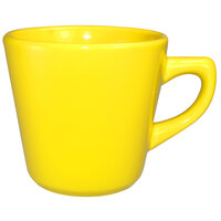 International Tableware CA-1-Y Cancun 7 oz. Yellow Stoneware Tall Cup - 36/Case