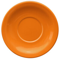 International Tableware CAN-2-O Cancun 5 1/2" Orange Stoneware Narrow Rim Saucer - 36/Case