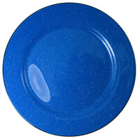 International Tableware CF-21 Campfire 12" Speckle Ocean Blue Rolled Edge Stoneware Plate - 12/Case