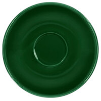 International Tableware CA-36-G Cancun 5 1/8" Green Stoneware A.D. Saucer - 36/Case