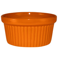 International Tableware RAMF-3-O Cancun 3 oz. Orange Stoneware Fluted Ramekin - 36/Case