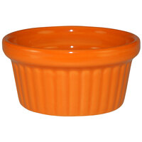 International Tableware RAMF-2-O Cancun 2 oz. Orange Stoneware Fluted Ramekin - 36/Case