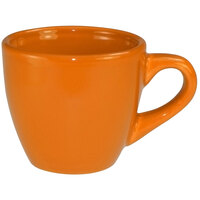 International Tableware CA-35-O Cancun 3.5 oz. Orange Stoneware A.D. Demi / Espresso Cup - 36/Case