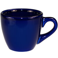 International Tableware CA-35-CB Cancun 3.5 oz. Cobalt Blue Stoneware A.D. Demi / Espresso Cup - 36/Case