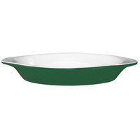 International Tableware WRO-8-EW-G Cancun 8 oz. Green and White Two-Tone Stoneware Rarebit - 36/Case