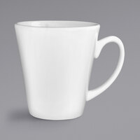 International Tableware 839-02 13 oz. European White Stoneware Funnel Cup - 36/Case