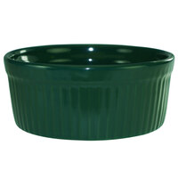 International Tableware RAMF-10-G Cancun 8 oz. Green Stoneware Fluted Ramekin - 36/Case