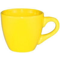 International Tableware CA-35-Y Cancun 3.5 oz. Yellow Stoneware A.D. Demi / Espresso Cup - 36/Case