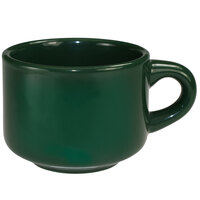 International Tableware CA-23-G Cancun 7 oz. Green Stoneware Stacking Cup - 36/Case