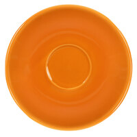 International Tableware CA-36-O Cancun 5 1/8" Orange Stoneware A.D. Saucer - 36/Case