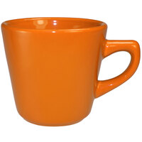 International Tableware CA-1-O Cancun 7 oz. Orange Stoneware Tall Cup - 36/Case