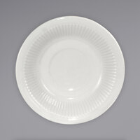 International Tableware AT-2 Athena 5 1/2" Ivory (American White) Embossed Stoneware Saucer - 36/Case