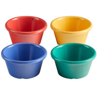 Elite Global Solutions B375SM-MIX Brazil 6 oz. Assorted Colors Melamine Ramekin - 12/Case