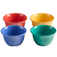 Elite Global Solutions B4218-MIX Brazil 7 oz. Assorted Colors Melamine Bouillon Cup - 12/Case