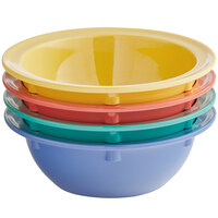 Elite Global Solutions B534B-MIX Brazil 13 oz. Assorted Colors Melamine Bowl - 12/Case