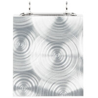 Menu Solutions MT2R-TOPA Alumitique Aluminum Menu Tent with Top Rings - Swirl Finish - 6" x 6 3/4"