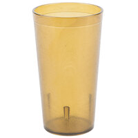 Carlisle 521613 Stackable 16 oz. Amber SAN Plastic Tumbler - 6/Pack