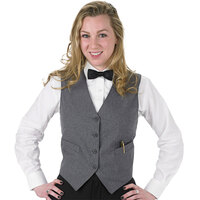 Henry Segal Women's Customizable Heather Gray Basic Server Vest - S