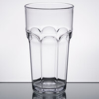 Carlisle 583207 Louis 32 oz. Clear SAN Plastic Tumbler - 4/Pack