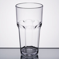 Carlisle 581807 Louis 18 oz. Clear SAN Plastic Tumbler - 4/Pack