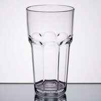 Carlisle 582207 Louis 22 oz. Clear SAN Plastic Tumbler - 4/Pack