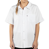 Uncommon Chef 0924 White Customizable Short Sleeve Cook Shirt with Full Mesh Back - XS