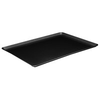 MFG Tray 375307-1669 14 9/16" x 20 7/8" Black Rectangle Low Profile Fiberglass Dietary Tray - 12/Pack