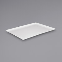 MFG Tray 375301-1537 14 9/16" x 20 7/8" White Rectangle Low Profile Fiberglass Dietary Tray - 12/Pack