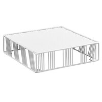 Cal-Mil 432-3-15 Portland White Wire Square Riser - 12" x 12" x 3"