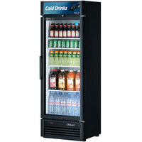 Turbo Air TGM-15SD-B-N6 Super Deluxe Series 26" Black Single Glass Door Refrigerated Merchandiser