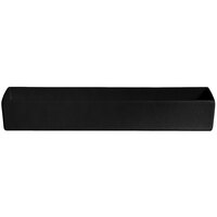 G.E.T. Enterprises COMP15BB Bugambilia 10.6 Qt. Classic Textured Finish Black Resin-Coated Aluminum Rectangular Straight-Sided Salad Bar Bowl