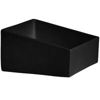 G.E.T. Enterprises ISS15BB Bugambilia 4.2 Qt. Classic Textured Finish Black Resin-Coated Aluminum Square Sloping Salad Bar Bowl