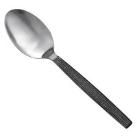 American Metalcraft WVASP10 10" Wavy Aged Stainless Steel Solid Spoon