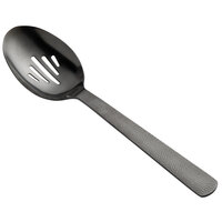 American Metalcraft BLHSS10 10" Hammered Black Vintage Slotted Serving Spoon