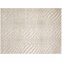 Front of the House XPM104PLV83 Metroweave 16" x 12" Pearl Optic Woven Vinyl Rectangle Placemat - 12/Pack