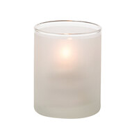 Hollowick 5176SC Satin Crystal Glass Cylinder Tealight