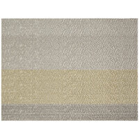 Front of the House XPM090MUV83 Metroweave 16" x 12" Metallics Mesh Woven Vinyl Rectangle Placemat - 12/Pack