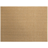 Front of the House XPM133COV83 Metroweave 16" x 12" Copper Husk Woven Vinyl Rectangle Placemat - 12/Pack