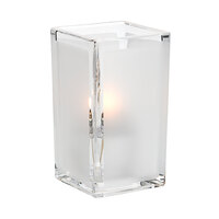 Hollowick 6109F Quad Clear Satin Panel Glass Votive