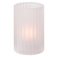 Hollowick 1502SC 4 5/8" Satin Glass Crystal Vertical Rod Cylinder Lamp