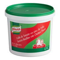Knorr 4.4 lb. Caldo de Tomate con sabor de Pollo / Tomato Bouillon with Chicken Flavor Base - 4/Case