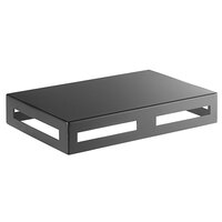 American Metalcraft BR128 Black Twilight Metal Rectangular Multifunctional Riser - 12 1/8" x 8 1/8" x 2"